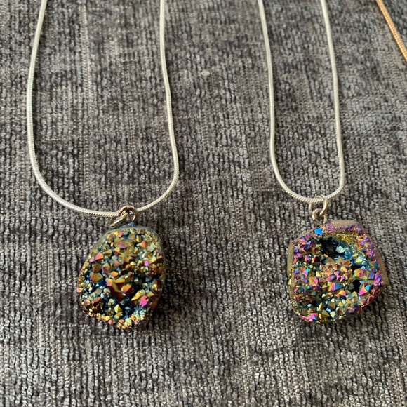 Druzzy crystal necklace - Picture 1 of 3